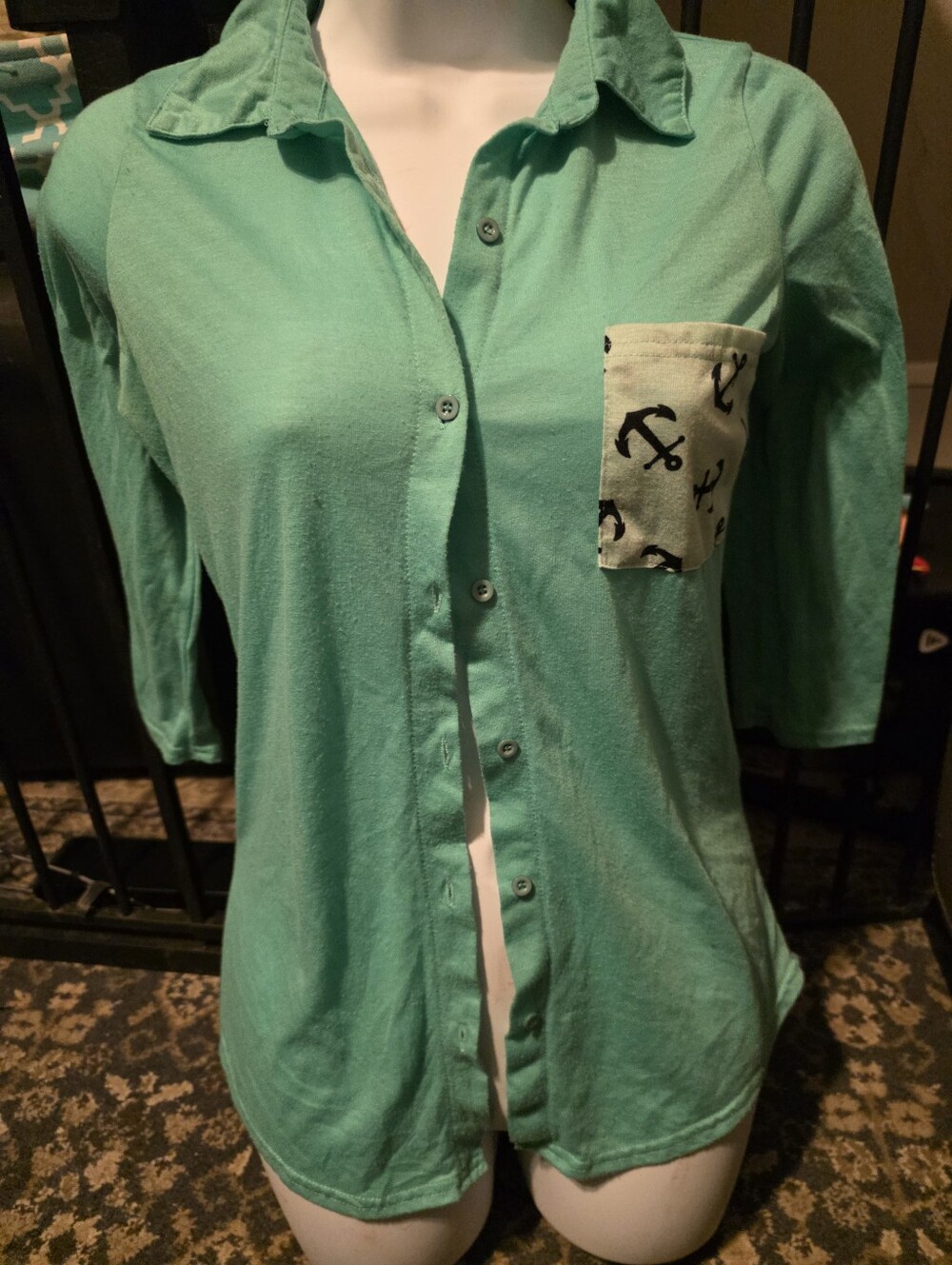 Rue21 Teal Button up Top